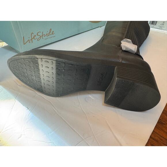 LifeStride Women's Bristol grey Knee-High Boots Size 11W new - Picture 4 of 10